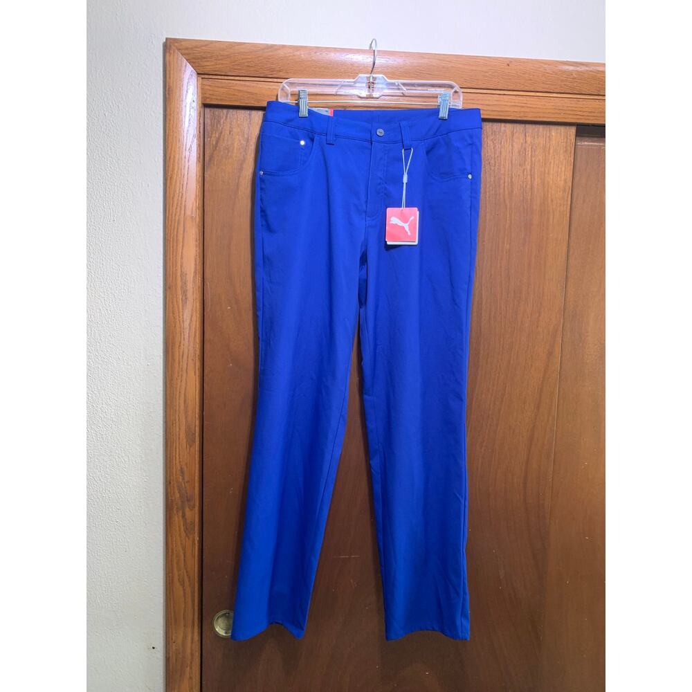 Puma Golf Pants Mens 32x32 Blue Performance Athletic Trousers NWT
